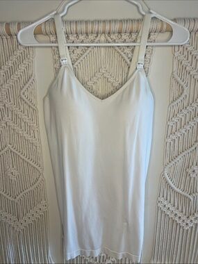 Auden white nursing tank top Chemise with Adjustable Straps